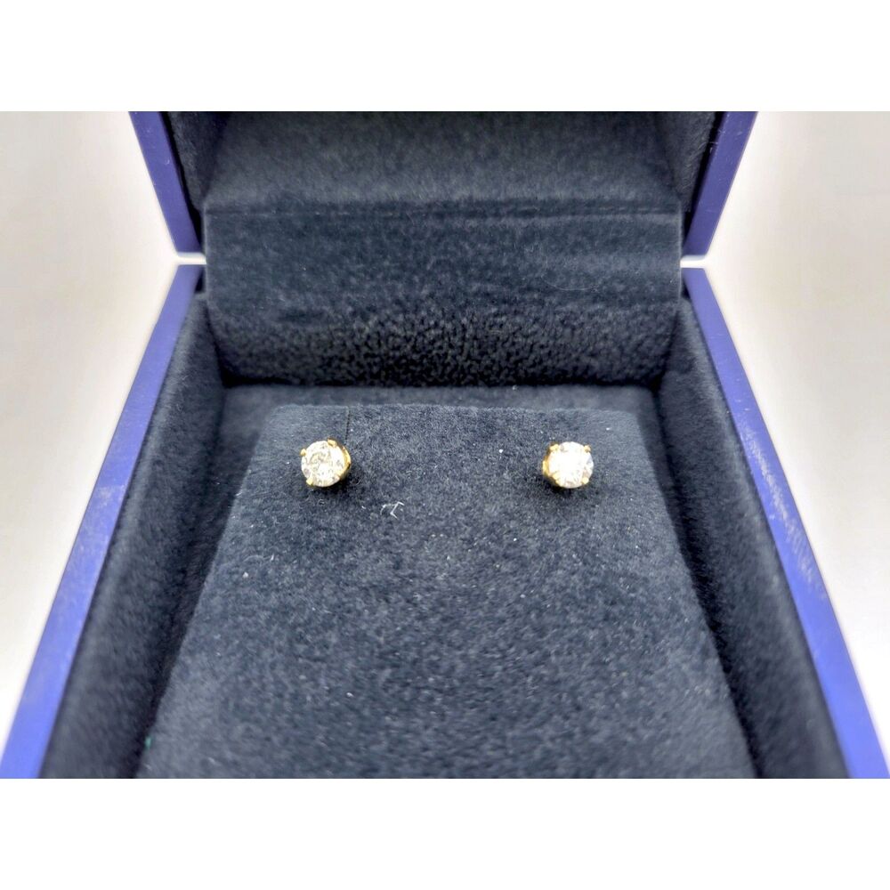 Pompeii3 14K Gold Diamond Stud Earrings • 0.45–0.50ct TW • IGI Authenticated